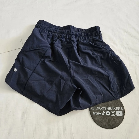 Lululemon Track That MR Short 5” Lined Navy Blue TRNV LW7AQES Women's Size 4 - Picture 4 of 5